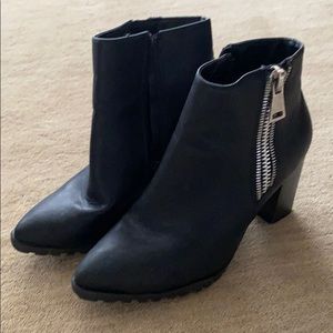 Black heeled ankle boots